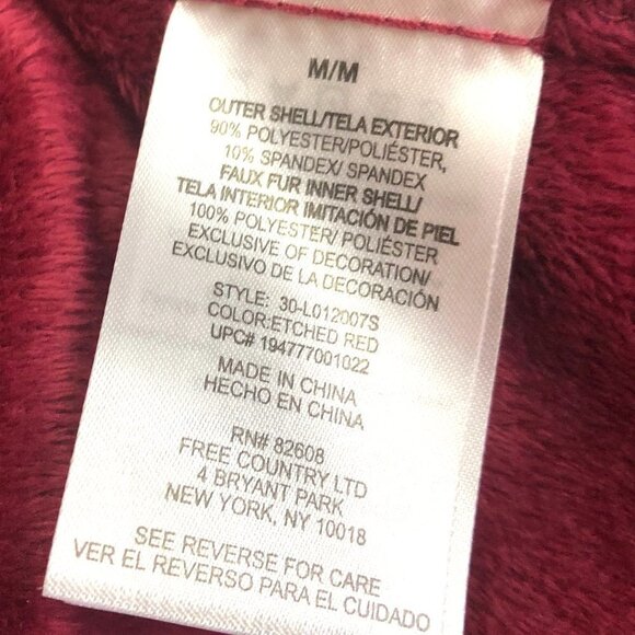NWOT Free Country Women's Aeris Super Softshell Jacket Size M Burnish Red Hood - Picture 10 of 11